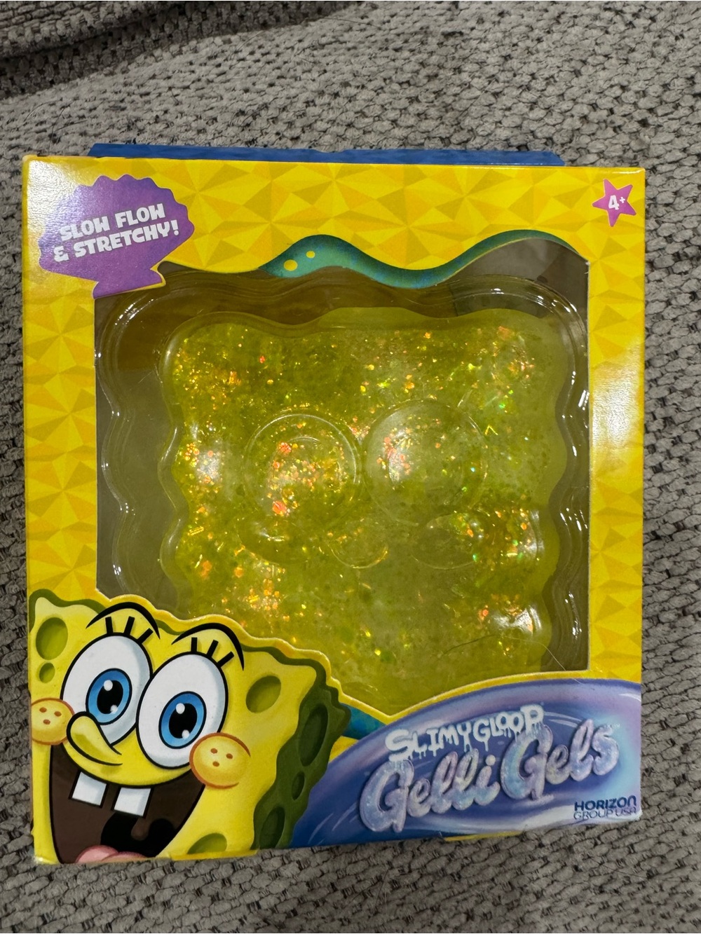 SpongeBob SquarePants Slimygloop Gelli Gels Squishy toy, new
